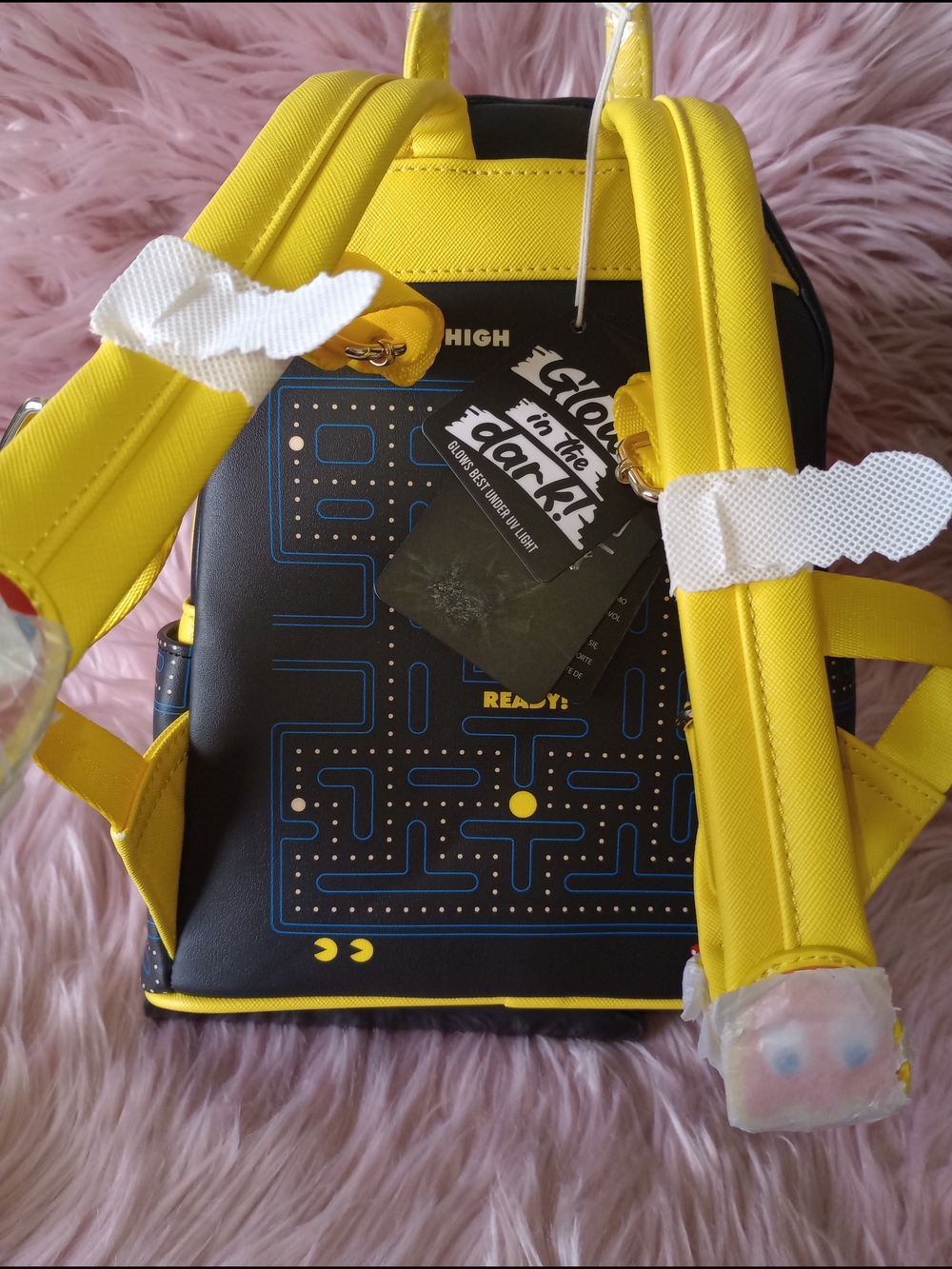 Loungefly PacMan GITD Mini Backpack - Picture 7 of 13
